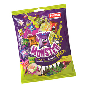 Halloween misto caramella acida italiana Incap mostro assortito caramelle dure scintillanti 36 mesi di conservazione caramelle alla frutta dura - Product Image 1