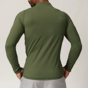 Herren Schnelltrocknende Aktiv-Sportshirts Viertelreißverschluss Langarm-Laufpullover Outdoor-Sweatshirt - Product Image 3