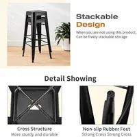 Tabouret de bar extérieur moderne en métal durable, vente en gros directe d'usine, sur mesure