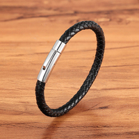 Bracelet Homme Simple en Acier Inoxydable Noir avec Plaqué Or Nouveau Style Classique Tissé à la Main Accessoires Neutres Bijoux Cadeau