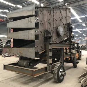 New Design 3 Decks Wheel Type Tracked Mobile Screening Plant Vibrating Screen For Sale Chile