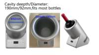 Refroidisseur à vin électrique, refroidisseur de bouteilles de vin et de boissons avec écran LED, seau à glace pour vin à bouteille unique, contrôle intelligent du thermostat