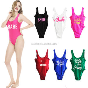 <span class=keywords><strong>Bañador</strong></span> de una pieza con logotipo personalizado para mujer, trajes de baño para fiesta de novia - Product Image 1
