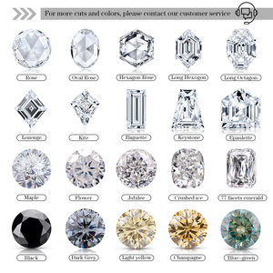 Precio de fábrica al por mayor chino 11 colores negro moissanita piedras sueltas forma elegante 0,8mm-26mm VVS moissanita diamante - Product Image 5