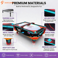 Table de hockey aérien électronique en gros pour usine, facile à déplacer, machine de jeu de sport d'arcade commerciale avec affichage numérique du score