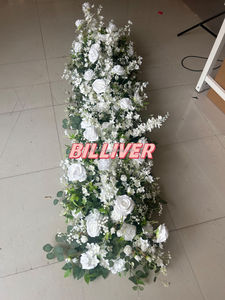 200*50 <span class=keywords><strong>cm</strong></span> arrangement de plantes vertes pour mariage longue table conférence fleur centres de table décoratif mariage fleurs bordeaux - Product Image 6