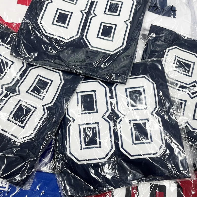 Camisas de rugby bordadas de futebol americano baratas para 32 times, popular atacado