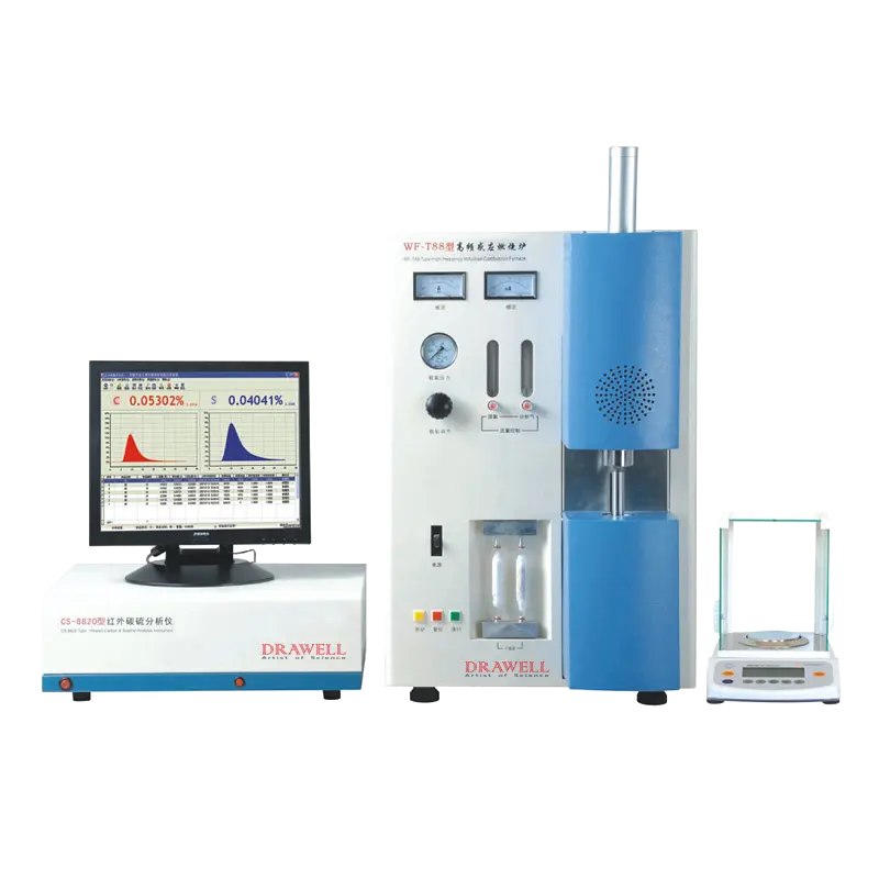 高周波赤外線炭素硫黄試験機炭素および硫黄分析装置