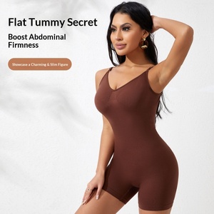 Plus-Size One-Piece <b>Body</b> <b>Shaper</b> Straps Tummy-Control Butt-Lifting Waist-Cinching Briefs <b>Women</b> Seamless Nylon Shapewear - Product Image 4