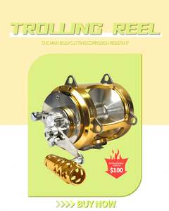 Gran oferta para Sea Max Drag 45Kg carretes Big Game Trolling Boat Overhead carrete <span class=keywords><strong>de</strong></span> <span class=keywords><strong>pesca</strong></span> agua salada - Product Image 6
