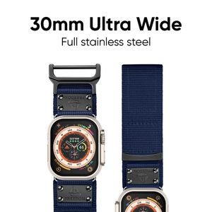 حزام ساعة من القماش قابل للتعديل مع مشبك معدني قابل للتعديل للرجال 2 49 49 45 - Product Image 2