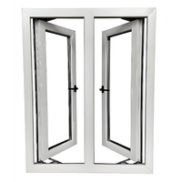 Ventanas Abatibles de Estilo Europeo de Alta Calidad, Proveedor de Fábrica, Ventanas Abatibles de Vinilo, PVC, UPVC