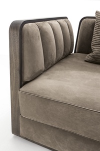 Turco moderno albicocca intagliato in legno massello mobili soggiorno divani in pelle di lusso di trasporto personalizzato - Product Image 5