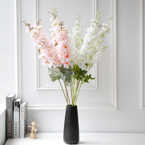 LFP060 venditori caldi di alta qualità Larkspur fiori artificiali Delphinium Poisonweed artificiale per la festa di nozze decorazione per la casa - Product Image 1