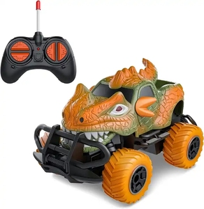Mini Camioneta Monstruo Dinosaurio <span class=keywords><strong>RC</strong></span>, Juguete de Auto Dinosaurio Todoterreno con Control Remoto de 4 Canales, Juguete de Vehículo Dinosaurio <span class=keywords><strong>RC</strong></span> con Ruedas Grandes para Niños - Product Image 1