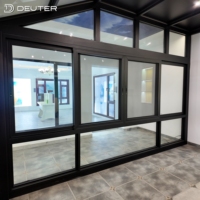 Ventanas Corredizas de Aluminio con Protección Contra Lluvia Intensa, Tres Rieles, Pantalla de Seguridad Extraíble, Doble Acristalamiento para Proyectos de Viviendas Tropicales