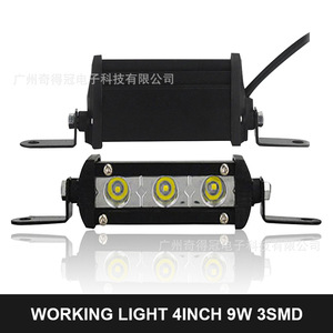 QIDEWIN 9W LED <b>Work</b> <b>Light</b> Single Row 12-24V DC Off-Road Lighting - Product Image 4