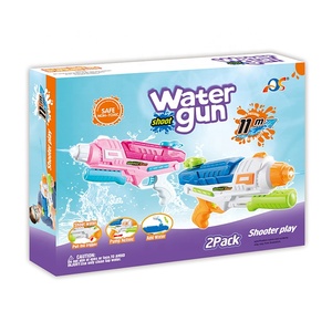 QS811-25-26 caja de color de verano al aire libre Juegos al aire libre juego de niños pistola de agua de juguete set de 2 piezas - Product Image 2