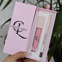 Kit de luxe en gros pour gloss liquide 2-en-1 et crayon à lèvres, marque privée, avec emballage