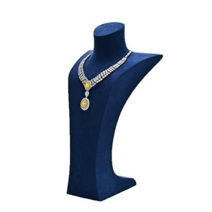 Custom Portrait neck necklace <b>display</b> stand, microfiber store jewelry stand, portrait model necklace pendant stand - Product Image 1