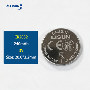 แบตเตอรี่กระดุม CR2032 ขนาด 240mAh สำหรับเซ็นเซอร์ IoT อุปกรณ์สวมใส่อัจฉริยะ <span class=keywords><strong>3V</strong></span> - Product Image 1