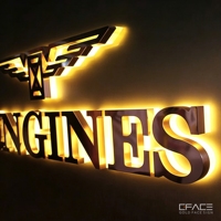 Enseigne 3D en acrylique étanche de qualité professionnelle avec lettres à LED frontales personnalisées pour la publicité automobile, hôtelière et de bâtiment