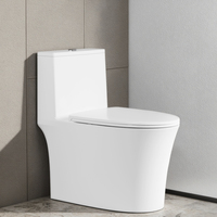 3 Litres Siphonic TISI Thailand Design Sanitaire en céramique monté au sol Placard à eau Tornado Siphonic Commode de toilette monobloc