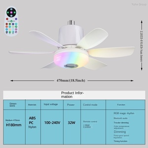 Ventilador de techo LED moderno y sencillo con control remoto. Para el dormitorio y el comedor - Product Image 4