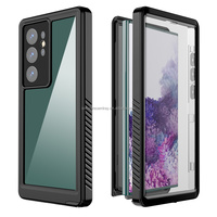 Coque de téléphone portable étanche entièrement scellée givrée transparente noire antichoc pour Samsung Galaxy S23 Plus S23 Ultra