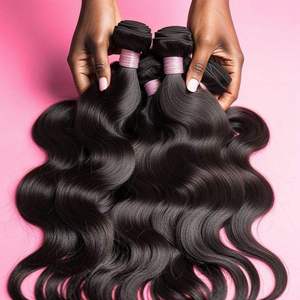 15A Extensioni di Capelli Umani Vergini Ondulati, 100% Vergini Vietnamiti, Neri Naturali, Spessi e Voluminosi, con Doppia Trama a Macchina, Permanenti - Product Image 1