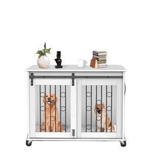 heavy duty dog crate dog cage innovation style for USA market 3 in 1 use wooden furniture cabinet