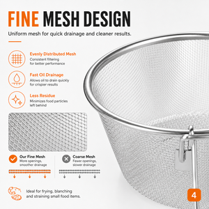 Panier à paner en acier inoxydable de qualité supérieure pour un enrobage facile du <span class=keywords><strong>poulet</strong></span>, du poisson et de la viande dans les cuisines commerciales et domestiques - Product Image 5
