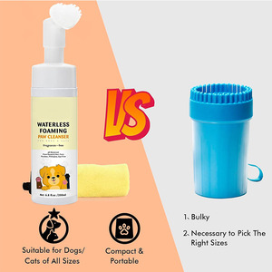 Nettoyeur de pattes de chien en mousse sans eau de marque privée avec serviette sans rinçage Mousse nettoyante pour pattes d'animaux de compagnie pour chiens et chats - Product Image 5