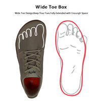 Chaussures de sport pour hommes à bout large, zéro drop, pour entraînement pieds nus, stabilité, connexion au sol, squats et soulevés de terre