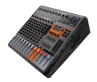 Table de mixage audio TopYun PMMR8 avec interface USB, pour karaoké et enregistrement, cartes son et mixeurs de haute qualité 2*650W