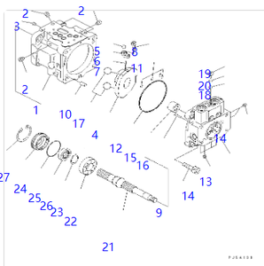 ปั๊มไฮดรอลิกหลัก KOMATSU PC35MR-2 รุ่น 708-3S-01512 708-3S-01513 708-1S-00611 สำหรับอะไหล่รถขุดขนาดเล็ก - Product Image 6