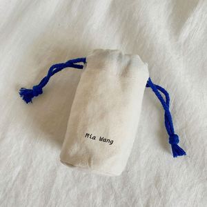 Promotion Durable Cotton <b>Drawstring</b> Dust Bag Customized Black Color Cotton <b>Pouches</b> - Product Image 3