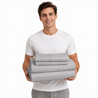 Parure de draps en microfibre super douce 4 pièces, technologie de couture anti-boulochage et anti-acariens, 200 fils au pouce carré, pour la maison et l'hôtel