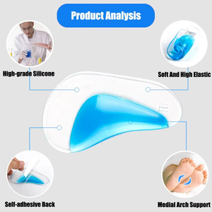 Plantillas Ortopédicas para Niños, Insertos para Zapatos de Niños, Soporte de Arco para Pies Planos de Bebés, Plantillas de Gel de Silicona para Fascitis Plantar - Product Image 2