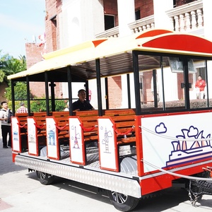 Tren Turístico Dorlin de 42 Pasajeros, de Alta Calidad y Lujo, para Parques de Atracciones, sin Rieles, para Turistas - Product Image 2