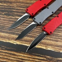 Couteau tactique de chasse et de défense personnel en acier inoxydable D2 avec manche en alliage d'aluminium, vente en gros d'usine