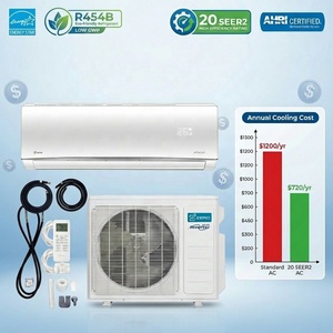Climatiseur mini-split à pompe à chaleur certifié Energy Star AHRI 20 SEER2 avec réfrigérant R454B à faible GWP et kit d'installation - Product Image 1