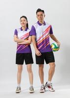 Kaos Polo Badminton Custom Print Cepat Kering Menyerap Keringat Pakaian Latihan Klub Tim Grosir Logo Custom