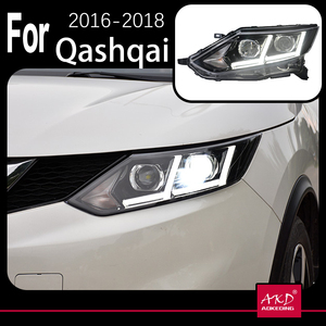 Fari AKD per Nissan Qashqai 2016-2017, Luci LED DRL, Fari Bi-Xenon, Luci <span class=keywords><strong>Fendinebbia</strong></span>, Occhi d'Angelo - Product Image 6