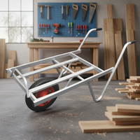 Chariot en aluminium à plateforme personnalisable, 13x3 pouces, roue simple, pneu pneumatique, chariot pour l'agriculture domestique, outils de jardinage, utilisation OEM