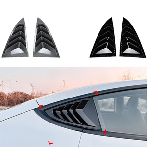 For Tesla Model 3 2024+ Exterior Accessories Car Side Rear <b>Window</b> Louver Shutter <b>Cover</b> Rear Quarter Panel <b>Window</b> Body Kit - Product Image 1