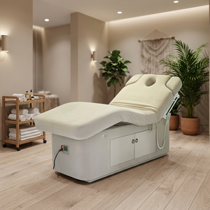 Lit de massage électrique professionnel avec contrôle intelligent de la température, éponge en latex, armoire de rangement, mobilier de salon de beauté - Product Image 1