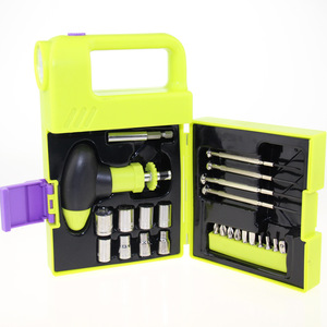 Juego de Herramientas Profesional Portátil de Acero al Carbono de 24 Piezas con Linterna LED y Luz de Trabajo a Pilas AA, OEM/ODM - Product Image 3