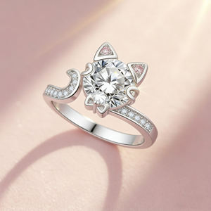 Bague personnalisée en argent et or massif 10K/14K avec grenat, qualité VVS-VS, sertissage à griffes, signe du zodiaque chinois Bœuf - Product Image 3