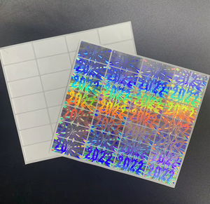 Fest entrega Logotipo diseño personalizado gratuito Pegatinas de holograma de color plateado con efecto 3 D - Product Image 6